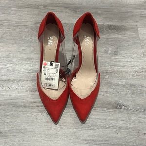 Zara red heels